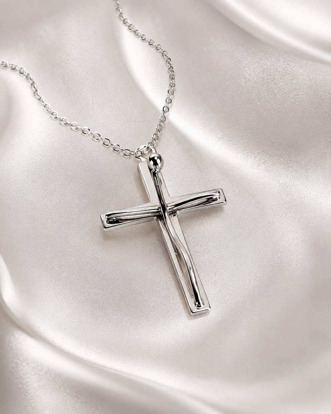 Elian - Crucifijo Lizo con Cadena